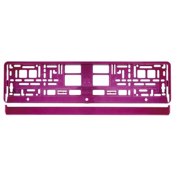 Cadre de plaque d'immatriculation rose métallisé |  | Support de Pl...