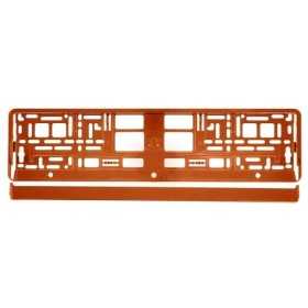 Cadre de plaque d'immatriculation orange métallisé |  | Support de ...