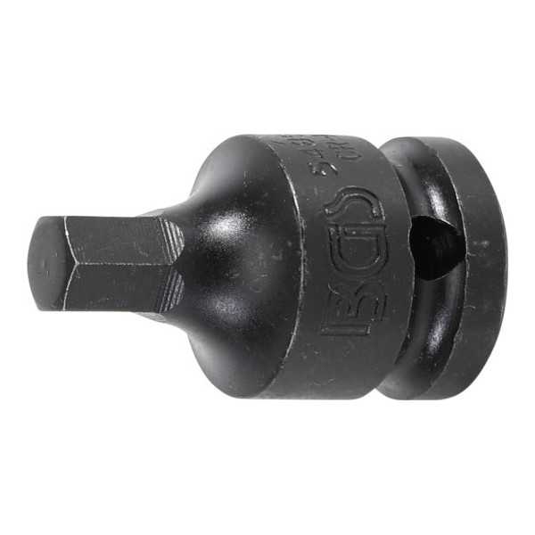 Douille Ã  embouts Ã  choc longueur 42 mm 12 5 mm 1/2" six pans intÃ©rieurs 9 mm