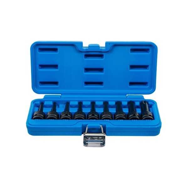 Jeu de douilles Ã  embouts Ã  choc 12 5 mm 1/2" Profil T pour Torx Plus T20 T70 9 piÃ¨ces