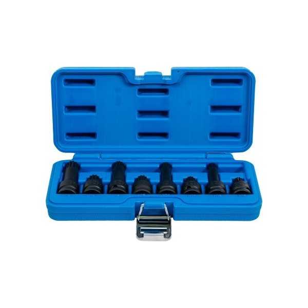 Jeu de douilles Ã  embouts Ã  choc 12 5 mm 1/2" Denture multiple intÃ©rieure pour XZN M12 M18 8 piÃ¨ces