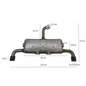 SystÃ¨me d'Ã©chappement complet adaptÃ© a VW Golf 5 (2003-2007) Golf 6 (2008-2013) GTI Design Piano Black Tips