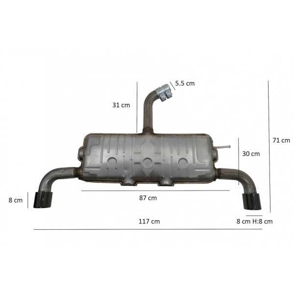 SystÃ¨me d'Ã©chappement complet adaptÃ© a VW Golf 5 (2003-2007) Golf 6 (2008-2013) GTI Design Piano Black Tips