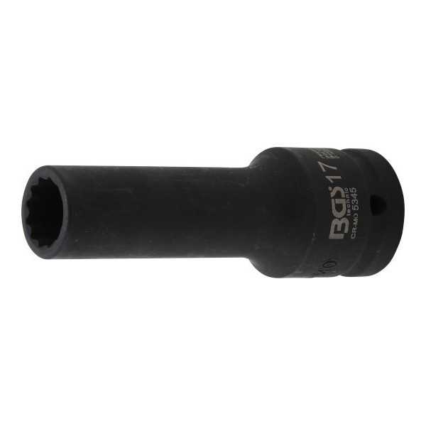 Douille Ã  choc douze pans longue 20 mm 3/4" 17 mm