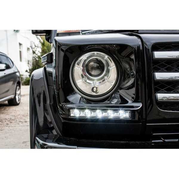 Phares Couvre feux diurnes LED DRL pour Mercedes Classe G W463 Chro...
