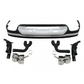 Diffuseur de cantonnière de pare-chocs arrière double sortie avec e...