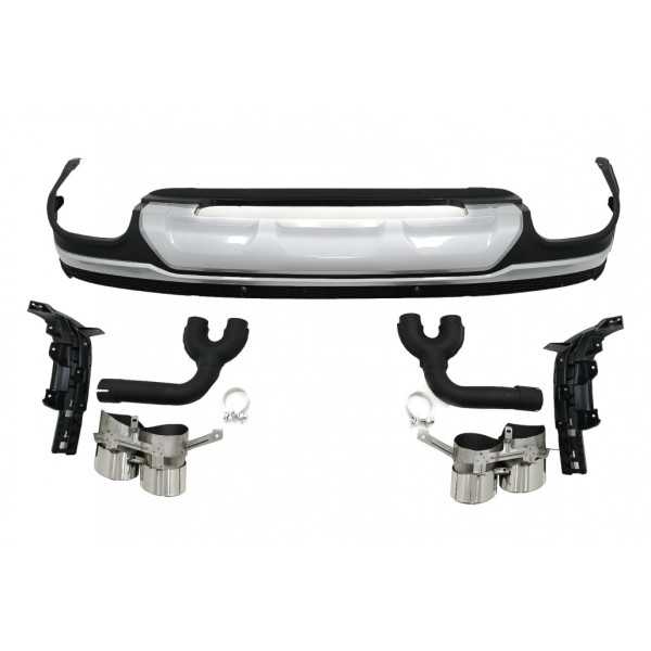 Diffuseur de cantonnière de pare-chocs arrière double sortie avec e...