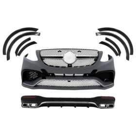 Kit carrosserie complet adaptÃ© pour Mercedes GLE W166 SUV (2015-2018) Noir Chrome