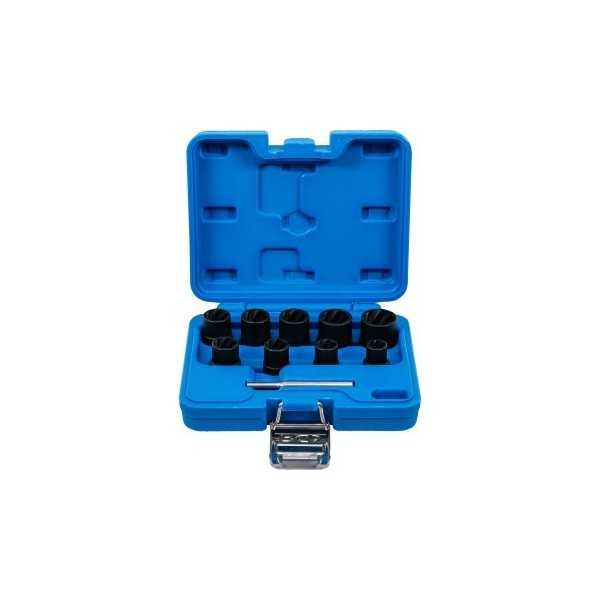 Jeu de douilles spiralÃ©es/extracteur de vis 10 mm 3/8" 10 19 mm 10 piÃ¨ces