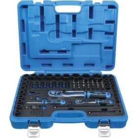 Coffret de douilles Ã  choc six pans 6 3 mm 1/4" + 12 5 mm 1/2" 69 piÃ¨ces