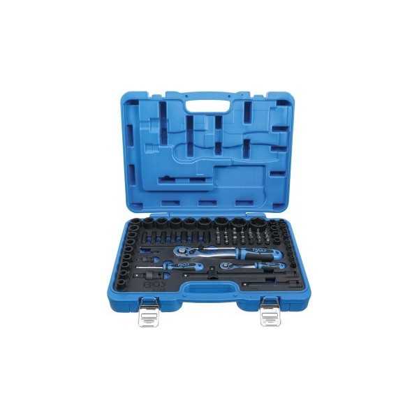 Coffret de douilles Ã  choc six pans 6 3 mm 1/4" + 12 5 mm 1/2" 69 piÃ¨ces