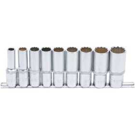 Jeu de douilles douze pans longues 12 5 mm 1/2" 10 24 mm 9 piÃ¨ces