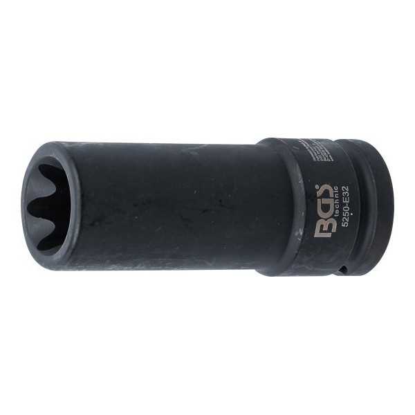 Douille Ã  choc profil E longue 20 mm 3/4" E32 mm