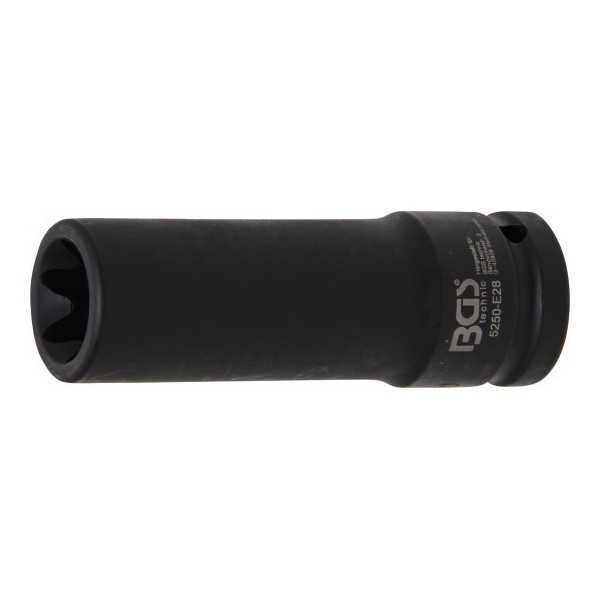 Douille Ã  choc profil E longue 20 mm 3/4" E28 mm