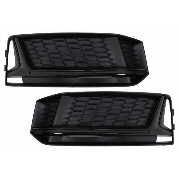 Grilles latÃ©rales de calandre infÃ©rieure de pare-chocs adaptÃ©es Ã  Audi A4 B9 Sedan Avant S-Line (2016-2018)