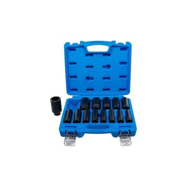 Jeu de douilles Ã  choc six pans profondes 12 5 mm 1/2" 10 32 mm 14 piÃ¨ces