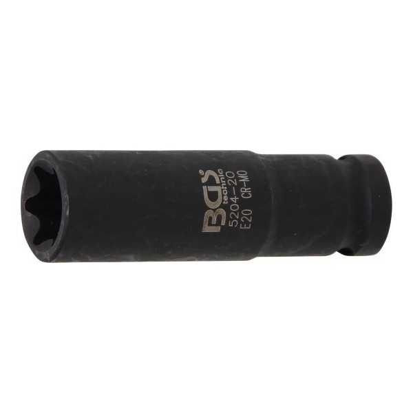 Douille Ã  choc profil E longue 12 5 mm 1/2" E20 mm