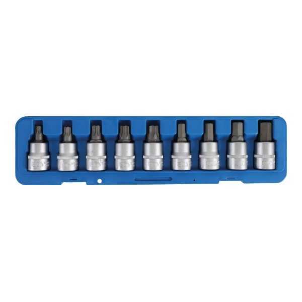 Jeu de douilles Ã  embouts 20 mm 3/4" six pans intÃ©rieurs profil T pour Torx 9 piÃ¨ces