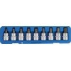 Jeu de douilles Ã  embouts 20 mm 3/4" six pans intÃ©rieurs profil T pour Torx 9 piÃ¨ces