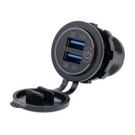 Chargeur intégré 2x USB QC3.0 avec interrupteur tactile et rétroécl...