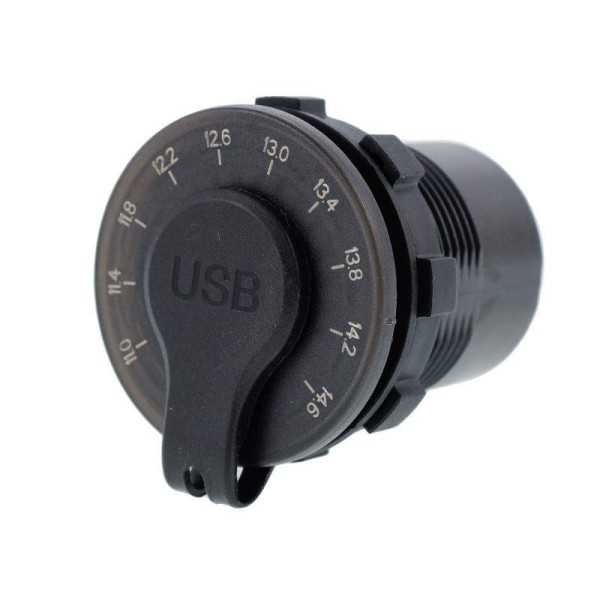 Chargeur intégré USB QC3.0 + USB 6A avec voltmètre |  | Chargeur Té...