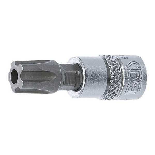 Douille Ã  embouts 6 3 mm 1/4" profil TS pour Torx Plus avec perÃ§age TS50