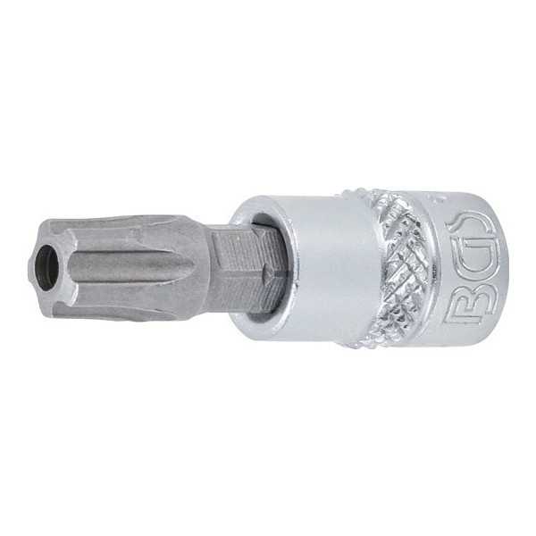 Douille Ã  embouts 6 3 mm 1/4" profil TS pour Torx Plus avec perÃ§age TS45