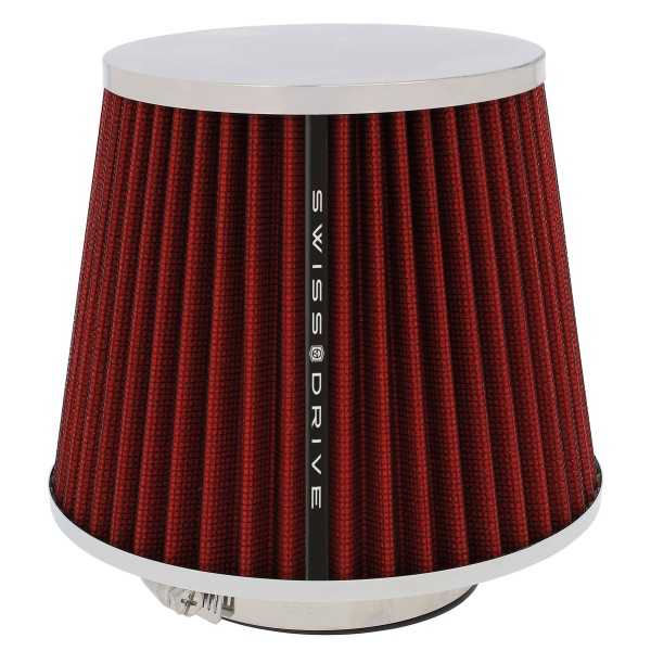 FILTRE A AIR CHROME ROUGE UNIV + 4 BAGUES