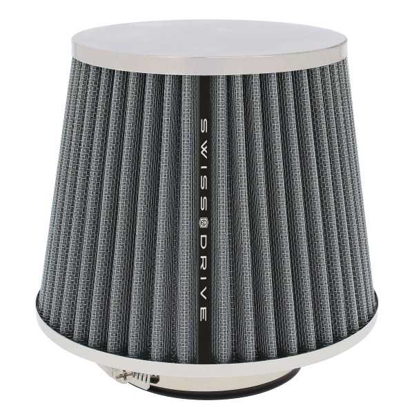 FILTRE A AIR CHROME GRIS UNIV + 4 BAGUES