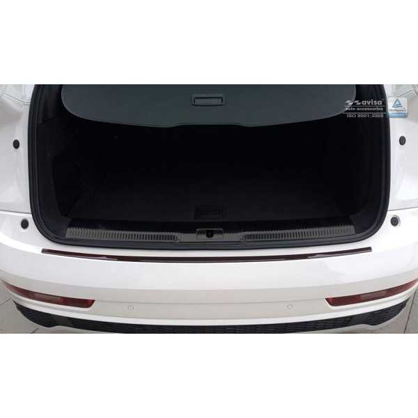 Protecteur de pare-chocs arrière pour Audi Q3 Carbon (noir / rouge)...