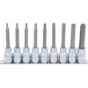 Jeu de douilles Ã  embouts 12 5 mm 1/2" Profil T pour Torx avec perÃ§age 9 piÃ¨ces