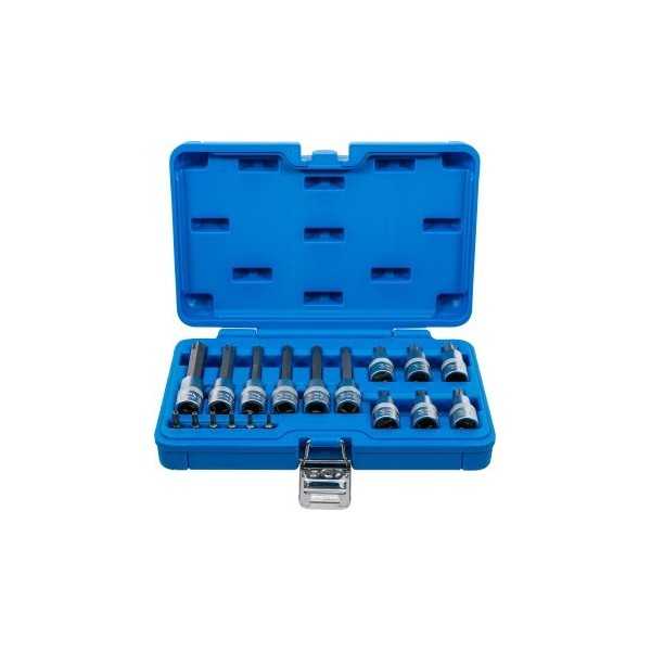 Jeu de douilles Ã  embouts 6 3 mm 1/4" / 12 5 mm 1/2" Profil T pour Torx Plus avec perÃ§age 18 piÃ¨ces