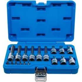 Jeu de douilles Ã  embouts 6 3 mm 1/4" / 12 5 mm 1/2" Profil T pour Torx 18 piÃ¨ces
