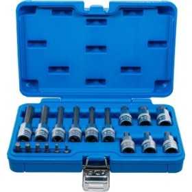 Jeu de douilles Ã  embouts 6 3 mm 1/4" / 12 5 mm 1/2" six pans intÃ©rieurs 18 piÃ¨ces