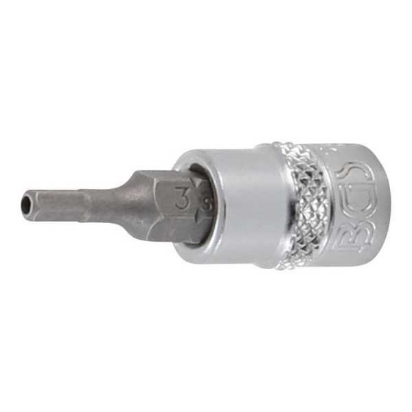 Douille Ã  embouts Empreinte carrÃ© femelle 6 3 mm 1/4" six pans femelle avec alÃ©sage 3 mm