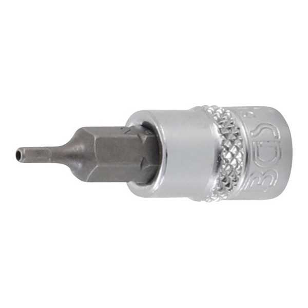 Douille Ã  embouts Empreinte carrÃ© femelle 6 3 mm 1/4" six pans femelle avec alÃ©sage 2 mm