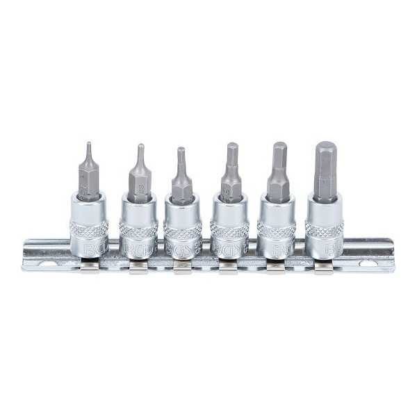 Jeu de douilles Ã  embouts 6 3 mm 1/4" six pans intÃ©rieurs 1 5 6 mm 6 piÃ¨ces