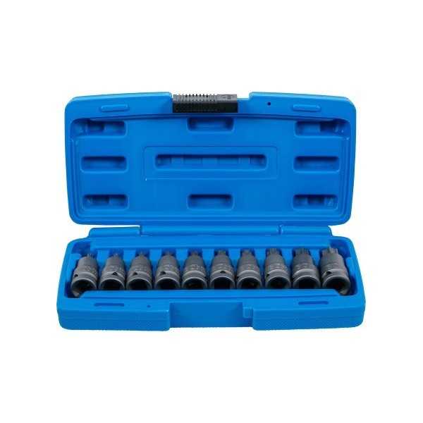 Jeu de douilles Ã  embouts Ã  choc 12 5 mm 1/2" Profil T pour Torx Plus T20 T70 10 piÃ¨ces