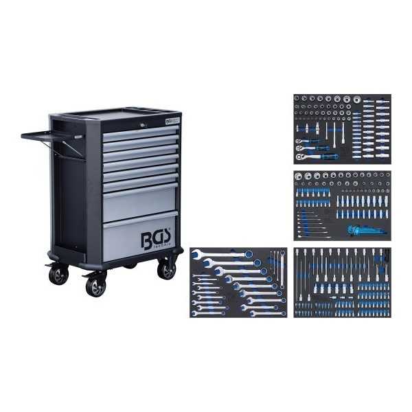 Servante d'atelier 8 tiroirs avec 296 outils