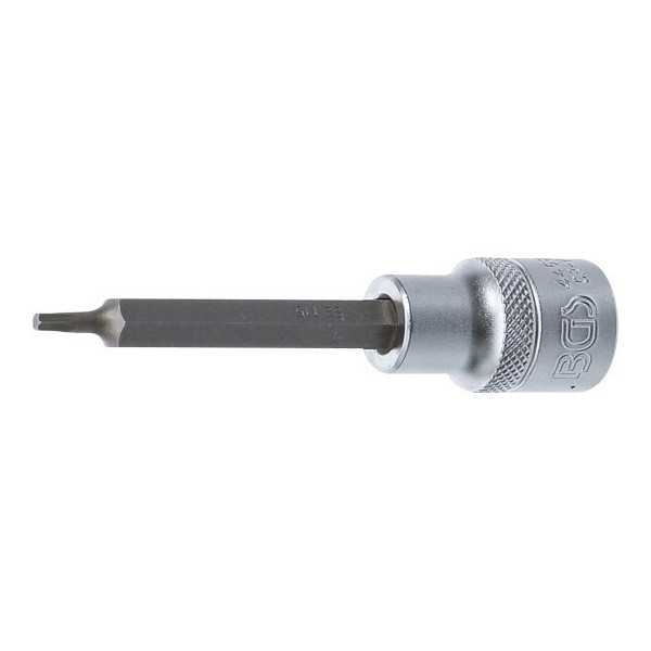 Douille Ã  embouts longueur 100 mm 12 5 mm 1/2" profil T pour Torx T15