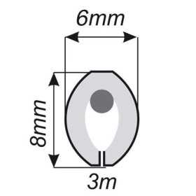 Bande décorative  Noir 8x6mm / 3m | avisa | Décoration