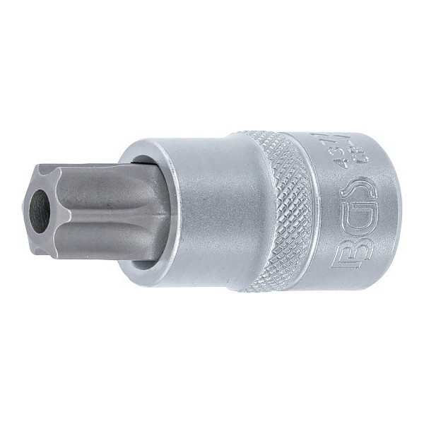 Douille Ã  embouts 12 5 mm 1/2" profil T pour Torx avec perÃ§age T70