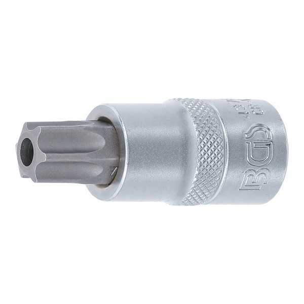 Douille Ã  embouts 12 5 mm 1/2" profil T pour Torx avec perÃ§age T60