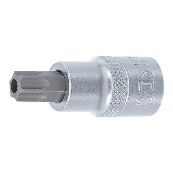 Douille Ã  embouts 12 5 mm 1/2" profil T pour Torx avec perÃ§age T55