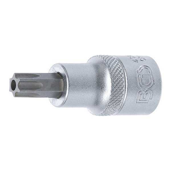 Douille Ã  embouts 12 5 mm 1/2" profil T pour Torx avec perÃ§age T50