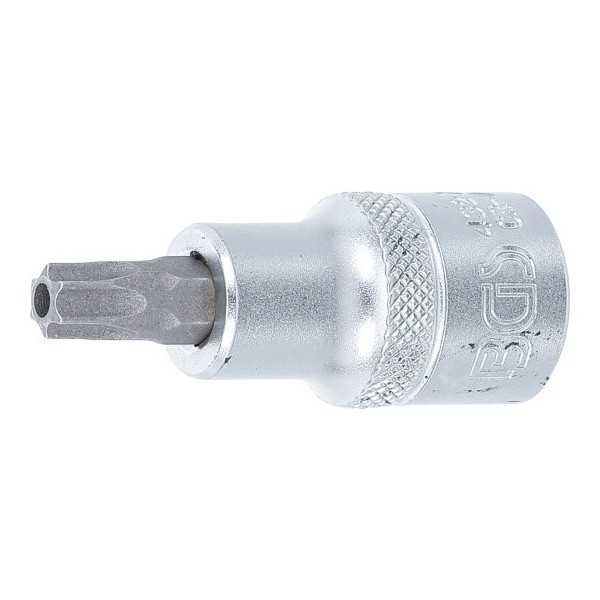 Douille Ã  embouts 12 5 mm 1/2" profil T pour Torx avec perÃ§age T45