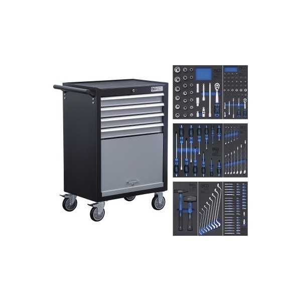 Servante d'atelier "Profil Junior" 4 tiroirs avec 151 outils