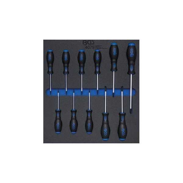 Insert de servante d'atelier 2/3 : Tournevis Profil T pour Torx T6 T40 11 piÃ¨ces