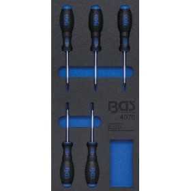 Insert de servante d'atelier 1/3 : Tournevis profil T pour Torx 5 piÃ¨ces