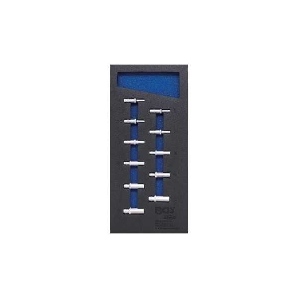 Insert de servante d'atelier 1/3 : Douilles pour clÃ© six pans 6 3 mm 1/4" 4 13 mm longues 11 piÃ¨ces